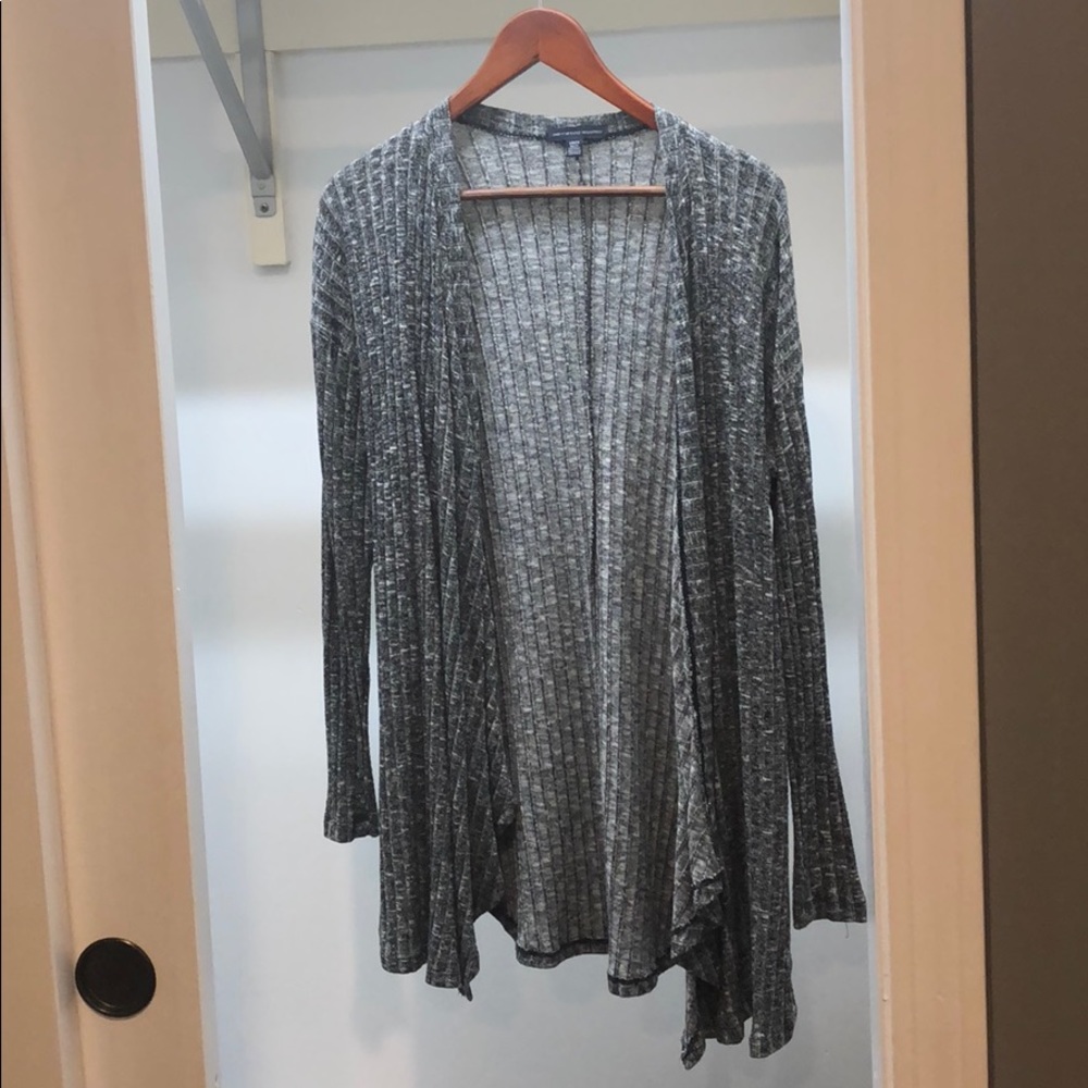 dark grey cardigan